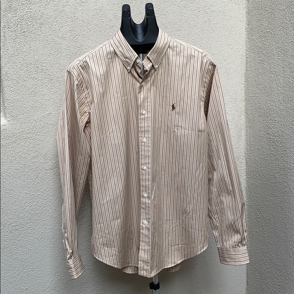 Ralph Lauren Classic Fit Shades Of Brown Shirt L
